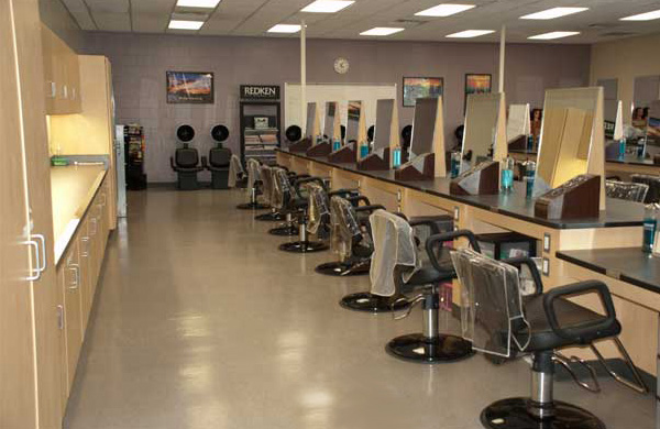 The Transitions School of Cosmetology, styling stations