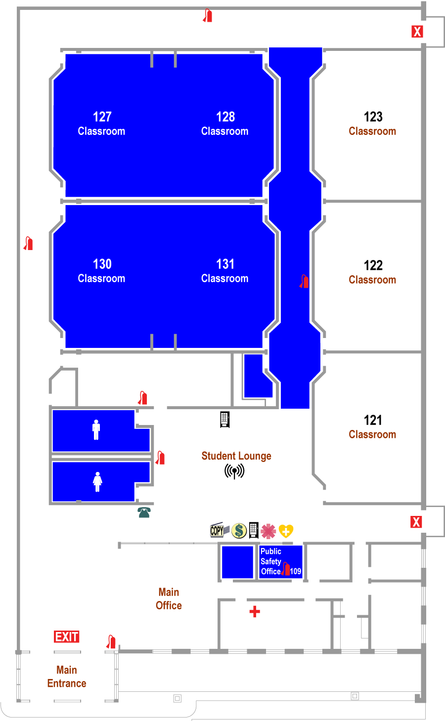 Northern Tier Center Floor Plan Map