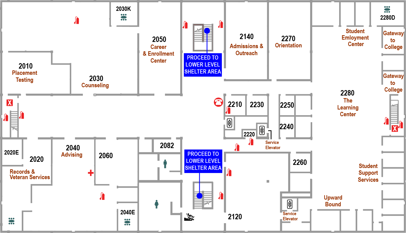 Prahl College Center Floor Plan Map